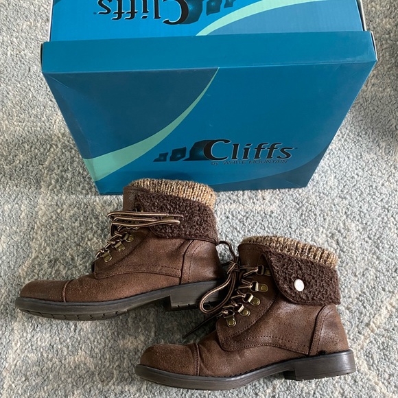 CLIFFS BY WHITE MOUNTAIN DOWNEY COMBAT BOOT 7 Brown - Picture 2 of 13